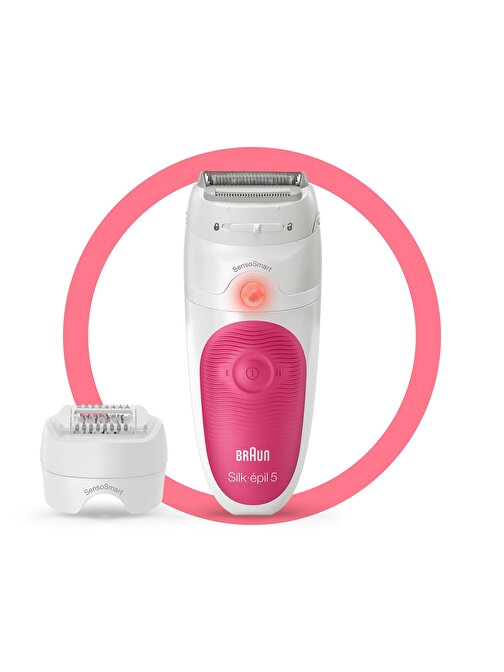 Braun Silk-épil 5 5600 SensoSmart Kablosuz Islak Kuru 3 Ek Parçalı 2'si 1 Arada Epilatör