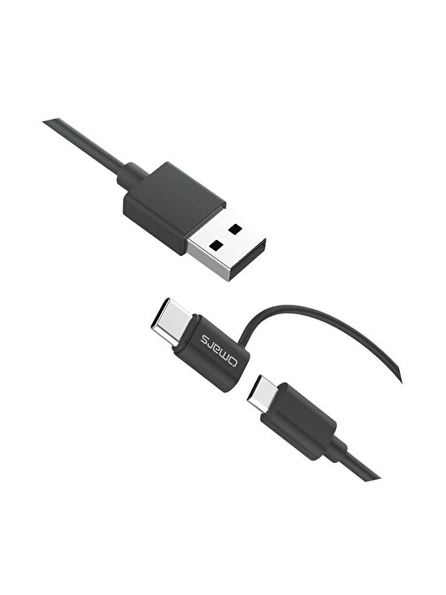 Omars Universal 2in1 Micro USB - Type-C Hızlı Şarj Data Kablosu 1.2 m