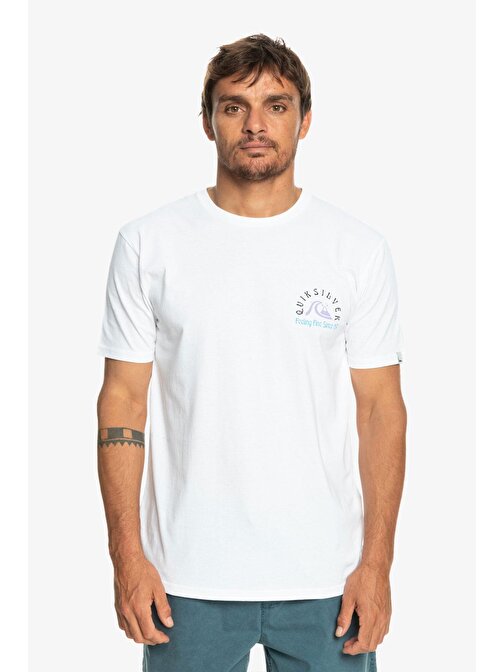 Quiksilver  Originalbarrel M Tees Erkek T-Shirt Eqyzt07226 Beyaz Xs