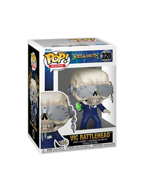 Funko Pop Rocks: Megadeth - Vic Rattlehead Maskot Karakter Figürü