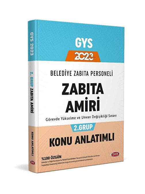 2023 Gys Belediye Zabıta Personeli Zabıta Amiri 2. Grup Konu Anlatım Data Yayınları