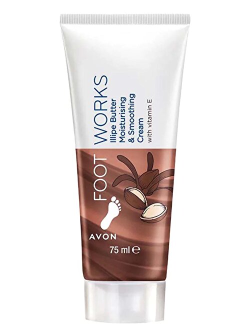 Avon Foot Works İllipe Yağı Ve E Vitamini Kuruluk Karşıtı Ayak Kremi 75 ml