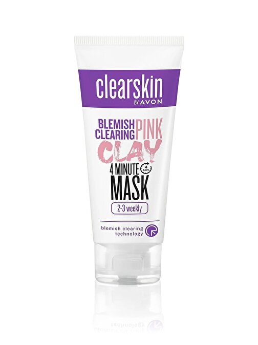 Avon Clearskin Blemish Clearing Tüm Cilt Tipleri Canlandırıcı Leke Karşıtı Pembe Kil Yüz Maskesi 75 ml
