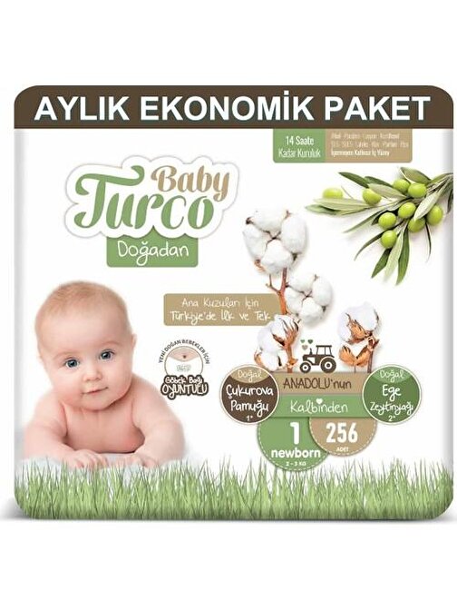 Baby Turco 2 - 5 kg 1 Numara Bebek Bezi 256 Adet