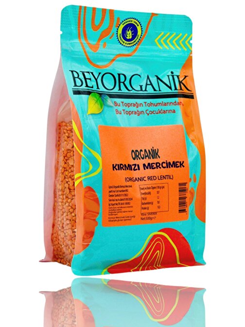 Beyorganik Organik Kırmızı Mercimek 500gr