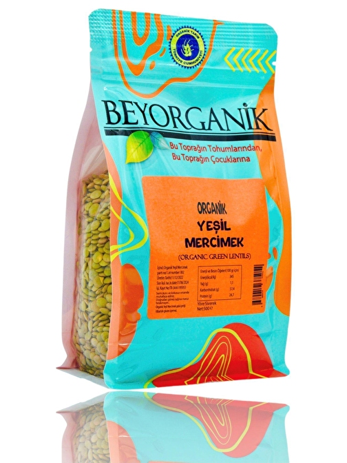 Beyorganik Organik Yeşil Mercimek 500 gr