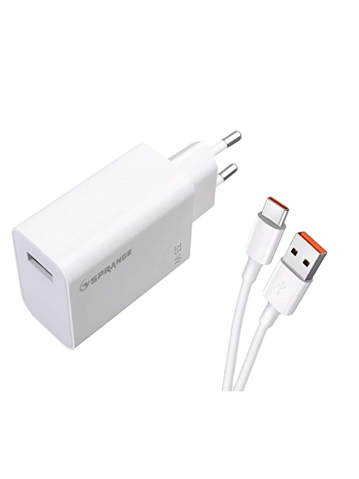 Sprange Ptx33 33W Qualcomm Quick Charge 4.0 Şarj Başlık Usb -Type-C Data & Şarj Kablosu