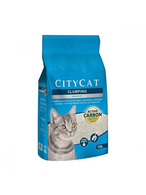 Sanicat City Cat Aktif Karbonlu Topaklanan Kedi Kumu 10 Lt