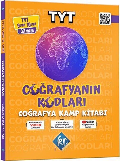 KR Akademi Yayınları TYT Coğrafya 9. Sınıf 10. Sınıf Kamp Kitabı KR Akademi