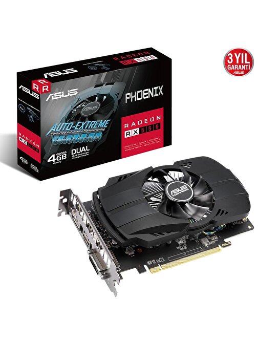 Asus Phoenix Radeon RX 550 4 GB GDDR5 PCle 2.0 128 Bit Ekran Kartı