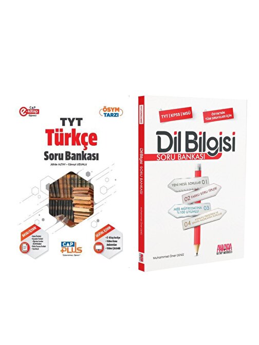 Akm Kitap Çap Yayınları TYT Türkçe ve AKM Dil Bilgisi Soru Bankası Seti 2 Kitap