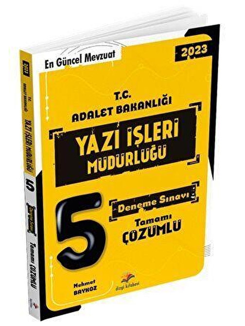 2023 T.C Adalet Bakanlığı Yazı İşleri Müdürlüğü 5 Deneme Dizgi Kitap