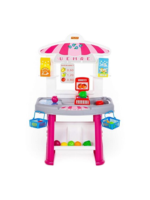 Polesie 58614 Çocuklar İçin Plastik Tartılı Süper Market Mini Set