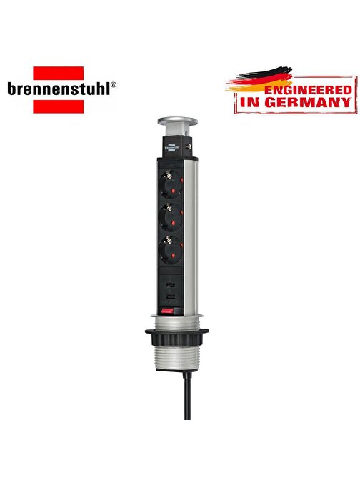 Brennenstuhl 2x Usb 2.0 2100Mah Hızlı Şarj 3'lü Fonksiyonel Priz