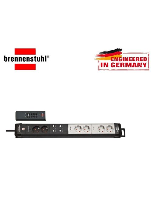 Brennenstuhl Premium-Line Uzaktan Kumandalı 6'Lı 3 Mt Uzatma Priz