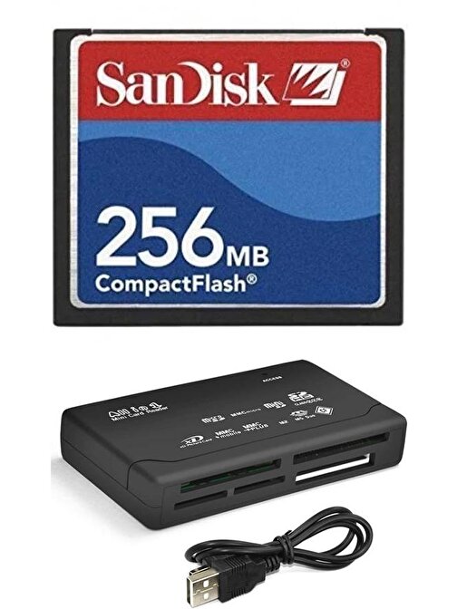 Sandisk 256 Mb Compact Flash Hafıza Kartı - Usb 2.0 Cf Kart Okuyucu