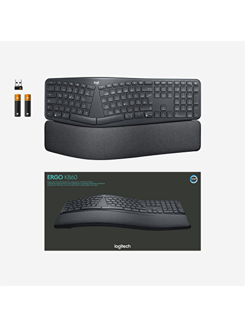 Logitech K860 920-010109 Türkçe Q Kablosuz Siyah Klavye