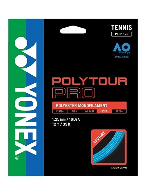 Yonex Poly Tour Pro 125 (12M) Tenis Kordaj - Mavi