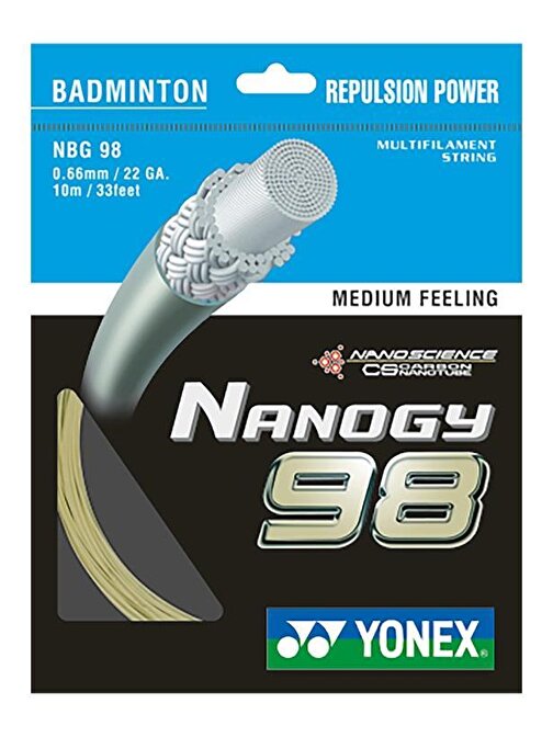 Yonex Nanogy 98 Tekli Badminton Kordajı Altın Rengi