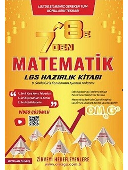 7 den 8 e LGS Matematik Hazırlık Kitabı Omega Yayınları