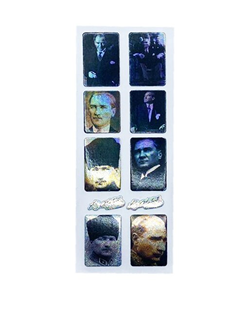 Sticker Kabartmalı Stiker Defter, Planlayıcı Etiket Atatürk İmza 16x7 cm