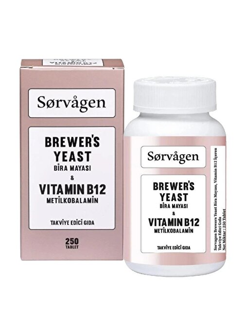 Sorvagen Brewers Yeast Bira Mayası Vitamin B12 250 Tablet