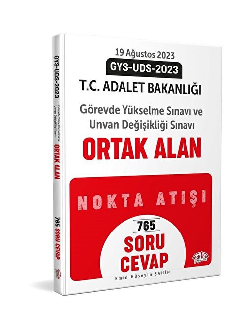 2023 Adalet Bakanlığı Gys-Uds Ortak Alan Soru-Cevap Editör Yayınları