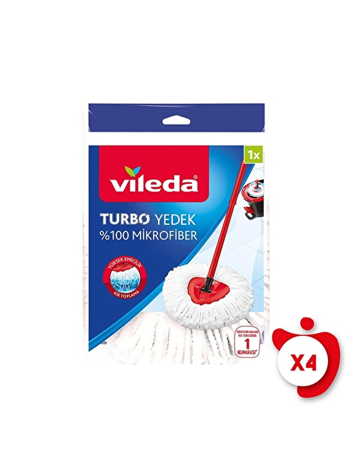 Vileda Turbo Easywring & Clean Mikrofiber Yedek Paspas 4 Paket