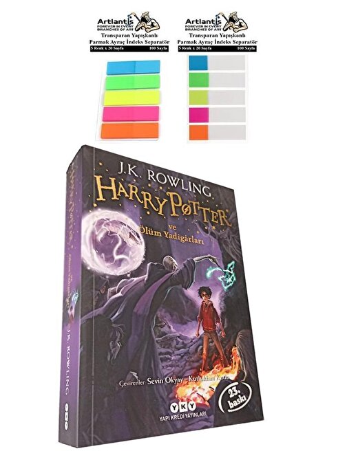 Harry Potter 7 Ölüm Yadiğarları 690 Sayfa 1 Adet Transparan Kitap Ayraç 2 Paket Hary Poter ve Ölüm Yadiğarları