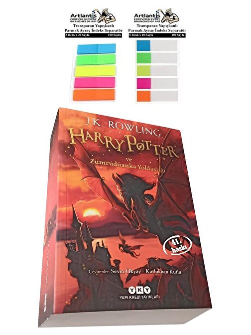 Harry Potter 5 Zümrüdüanka Yoldaşlığı 975 Sayfa 1 Adet Transparan Kitap Ayraç 2 Paket Hary Poter ve Zümrüdü Anka Yoldaşlığı