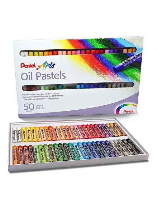 Pentel Phn-50U Karton Kutulu Yağlı Pastel Boya 50'li