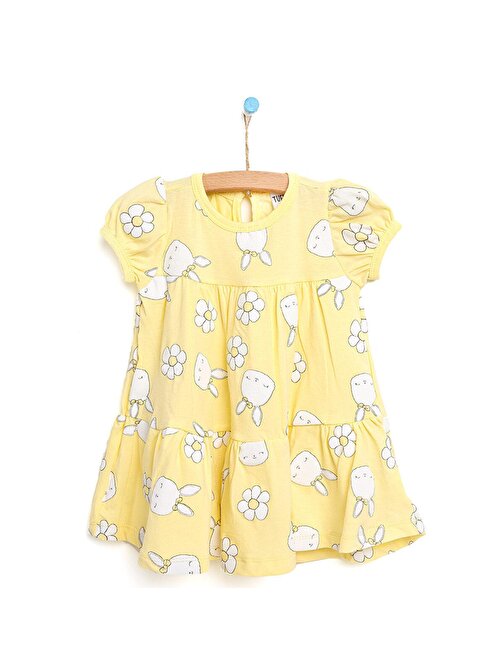 Tuffy Minik Papatyam Elbise Kız Bebek 1 Yaş Sarı