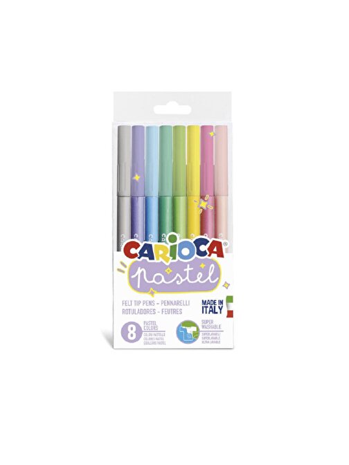 Carioca Pastel Süper Yıkanabilir Keçeli Kalem 8 Li 43032