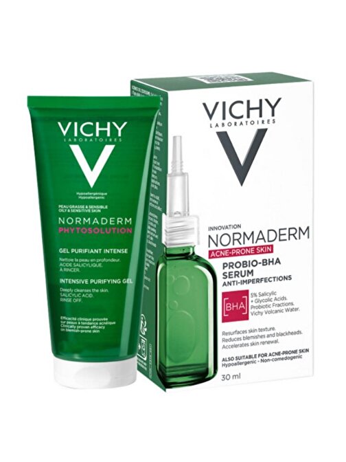 Vichy Normaderm Leke Karşıtı Serum 30 ml + Normaderm Phytosolution Arındırıcı Jel 50 ml Hediye