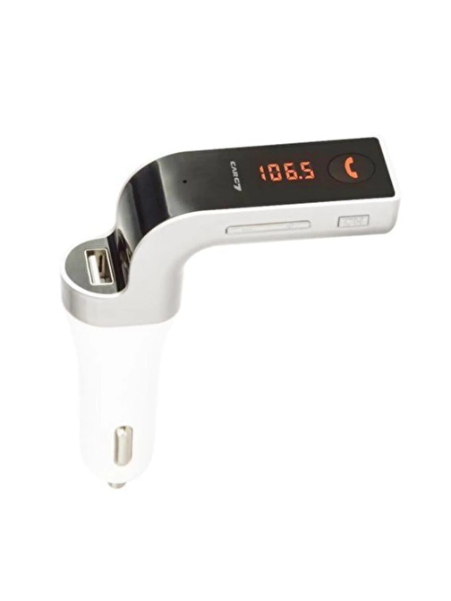 Torima Carg7 Bluetooth Araç Fm Transmitter Usb Girişli Beyaz Android Ios Cihazlar Uyumlu Carg7Beyaz Modülatör