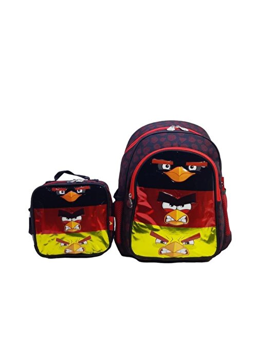 Baginn Su Geçirmez Angry Birds Okul Beslenme Çantası Takımı Model 2