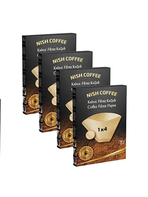 Nish Kahve Filtre Kahve Kağıdı 1x4 40'lı 4 Paket