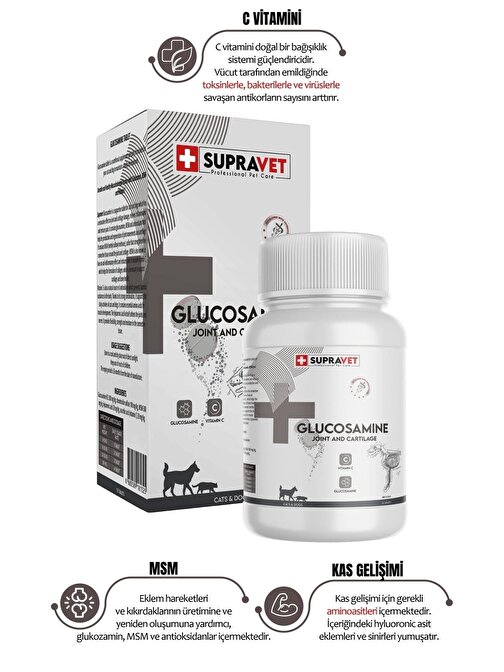 Supravet Glucosamine Kedi Köpek Eklem Ve Kas Güçlendirici 75 Tablet