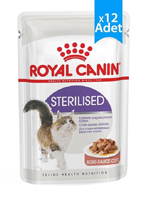 Royal Canin Gravy Sterilised Kısırlaştırılmış Yaş Kedi Maması 12 Adet 85 Gr