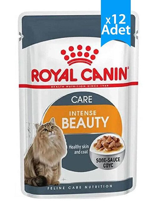 Royal Canin Intense Beauty Pouch gravy Yaş Kedi Maması 85 gr X 12 Adet