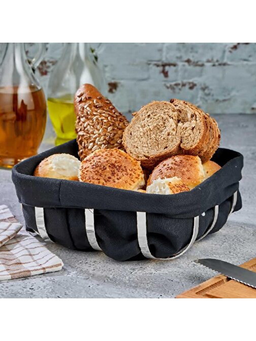 Cooker 2932 Metal Ekmeklik Ekmek Kutusu Ekmek Saklama Kabı Beyaz
