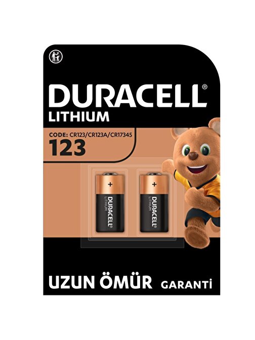 Duracell 123A 3V Lityum Pil 2 Adet
