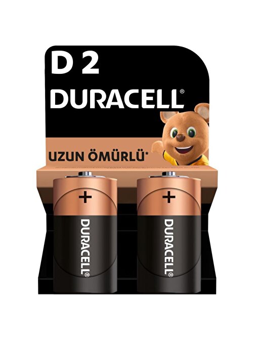 Duracell Alkalin D Büyük Boy Pil 2'li Ambalaj