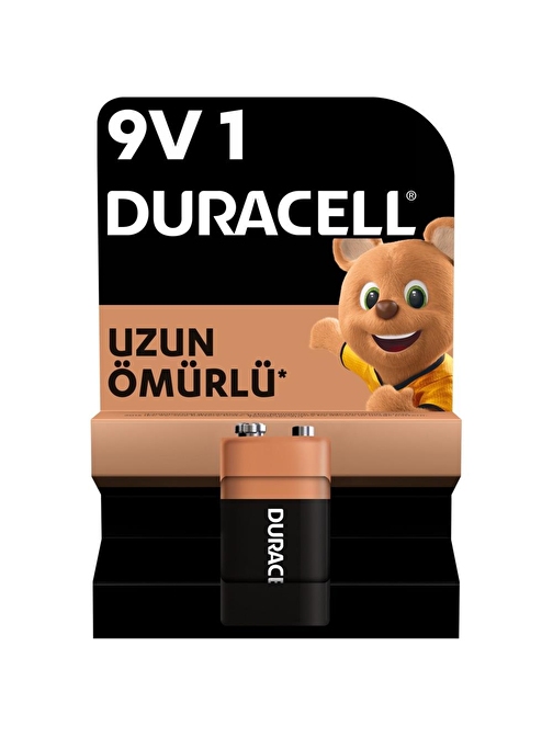 Duracell 9V Alkalin 9 Volt Pil