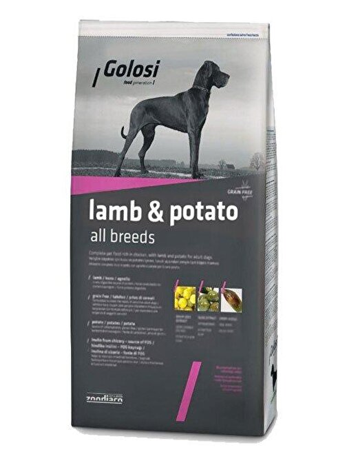 Golosi Lamb & Potato Grain Free Tahılsız Kuzulu Ve Patatesli Yetişkin Köpek Maması 12 Kg