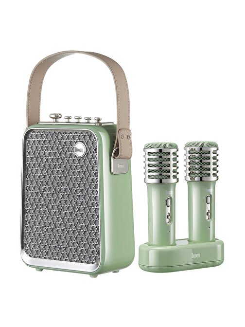 Divoom SongBird-HQ Yeşil Çift Karaoke Mikrofonlu Bluetooth Hoparlör-Dekor