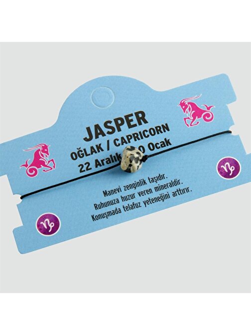 Jasper Doğal Taşlı Oğlak Burç Bileklik - DL0101