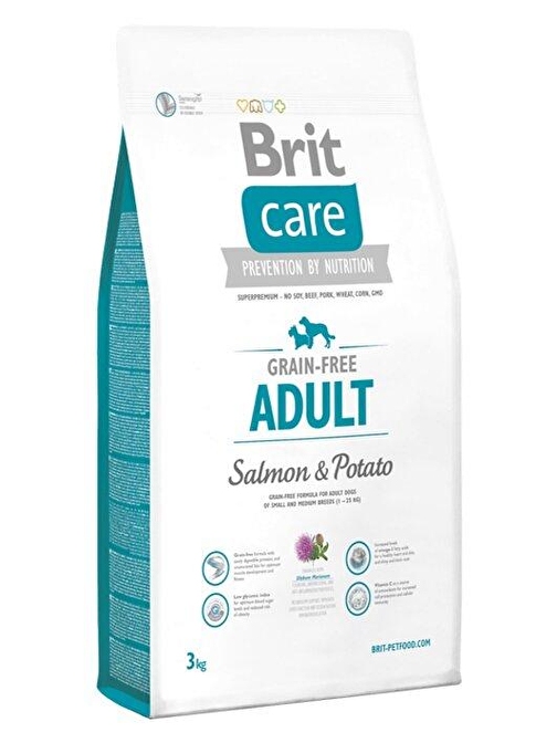 Brit Care Adult Tahılsız Somonlu Küçük Ve Orta Irk Yetişkin Köpek Maması 3 Kg