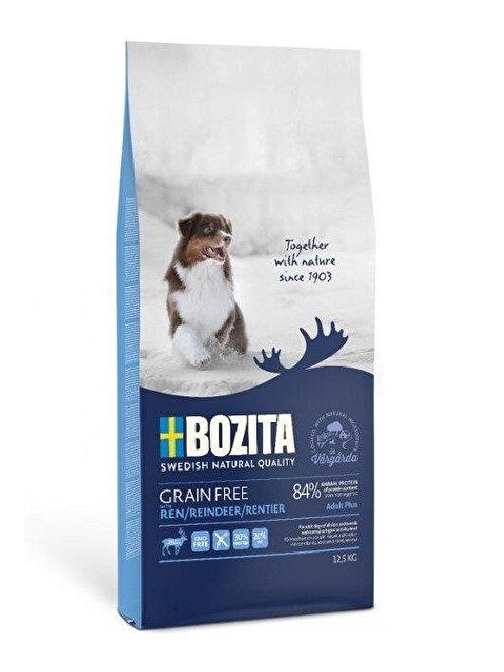 Bozita Tahılsız Ren Geyikli Yetişkin Köpek Maması 12.5 Kg