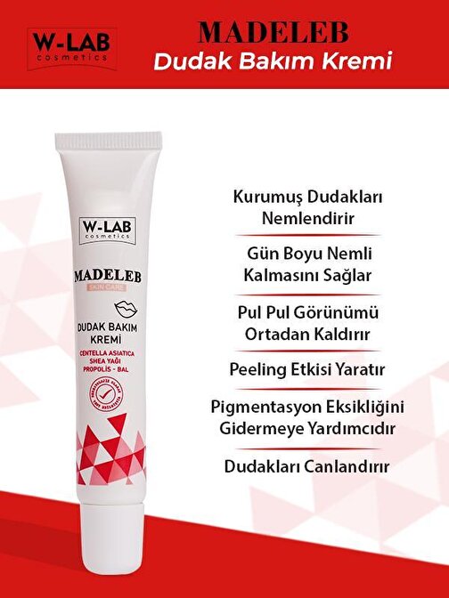 W Lab Madeleb Dudak Bakım Kremi 20 Ml